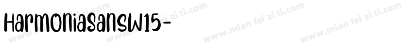 HarmoniaSansW15字体转换