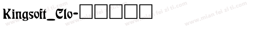 Kingsoft_Clo字体转换