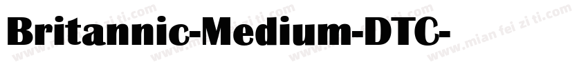 Britannic-Medium-DTC字体转换
