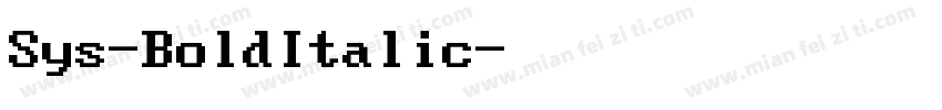 Sys-BoldItalic字体转换