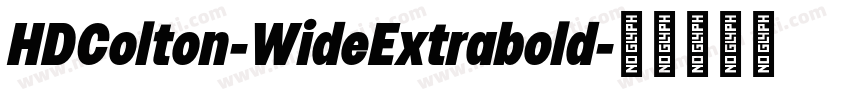 HDColton-WideExtrabold字体转换