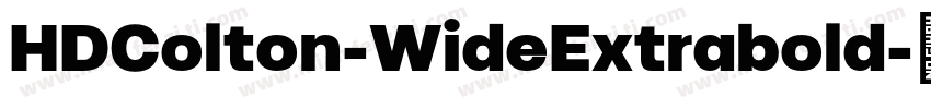 HDColton-WideExtrabold字体转换