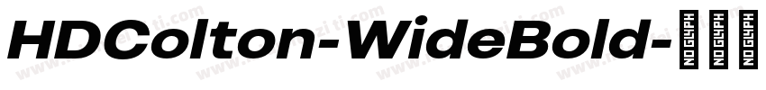 HDColton-WideBold字体转换