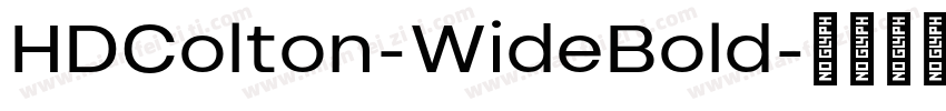 HDColton-WideBold字体转换