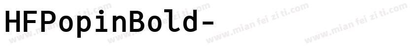 HFPopinBold字体转换