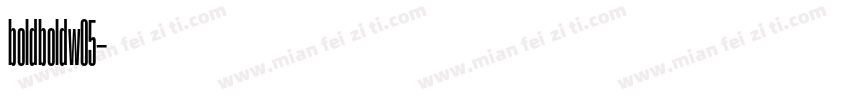 boldboldw05字体转换