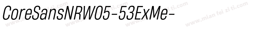 CoreSansNRW05-53ExMe字体转换