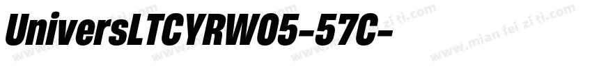 UniversLTCYRW05-57C字体转换