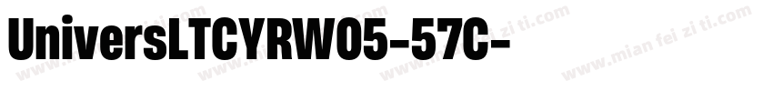 UniversLTCYRW05-57C字体转换