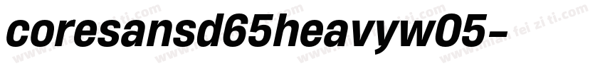 coresansd65heavyw05字体转换