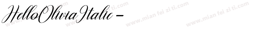 HelloOliviaItalic字体转换
