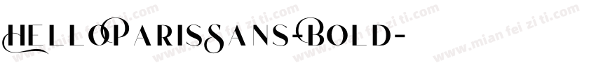 HelloParisSans-Bold字体转换