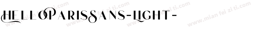HelloParisSans-Light字体转换