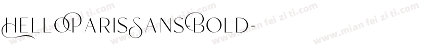 HelloParisSans-Bold字体转换