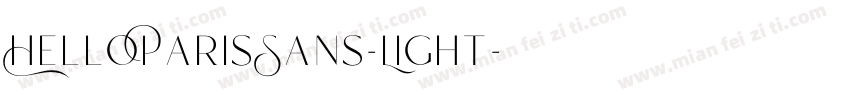 HelloParisSans-Light字体转换