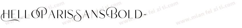 HelloParisSans-Bold字体转换