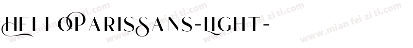 HelloParisSans-Light字体转换