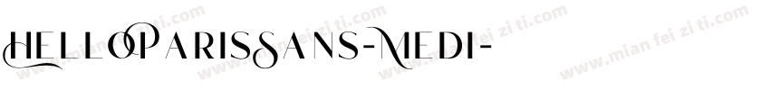 HelloParisSans-Medi字体转换