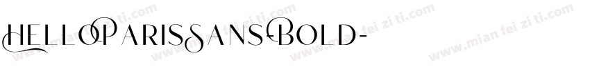 HelloParisSans-Bold字体转换