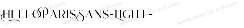 HelloParisSans-Light字体转换