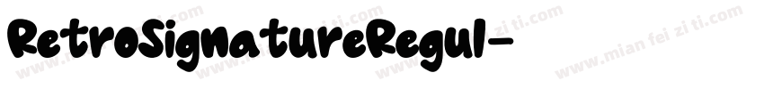 RetroSignatureRegul字体转换