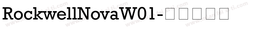 RockwellNovaW01字体转换