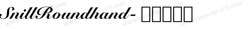 SnillRoundhand字体转换