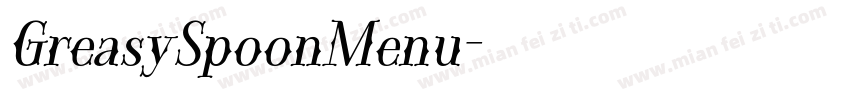 GreasySpoonMenu字体转换