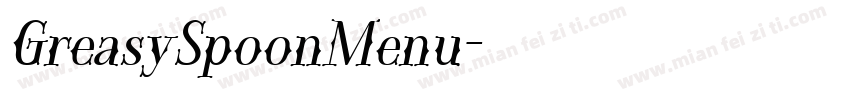 GreasySpoonMenu字体转换