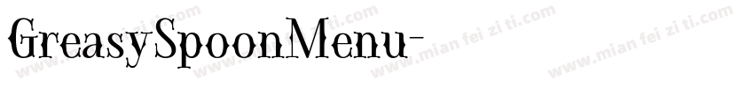 GreasySpoonMenu字体转换