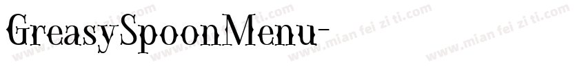 GreasySpoonMenu字体转换