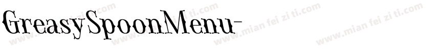 GreasySpoonMenu字体转换