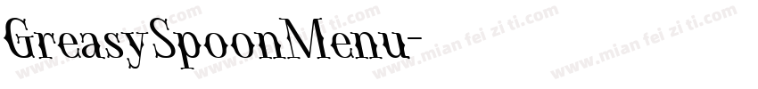 GreasySpoonMenu字体转换