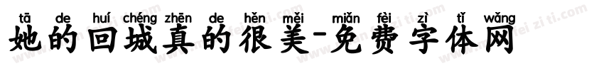 她的回城真的很美字体转换