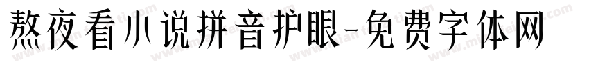 熬夜看小说拼音护眼字体转换