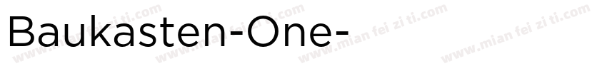 Baukasten-One字体转换