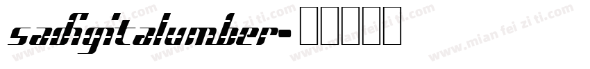 sadigitalumber字体转换