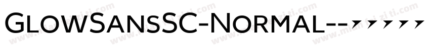 GlowSansSC-Normal-字体转换