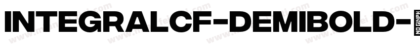 integralcf-demibold字体转换