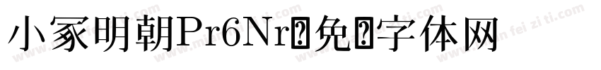小冢明朝Pr6Nr字体转换
