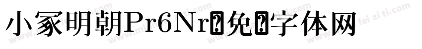 小冢明朝Pr6Nr字体转换
