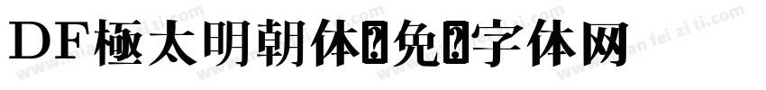 DF極太明朝体字体转换
