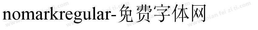 nomarkregular字体转换