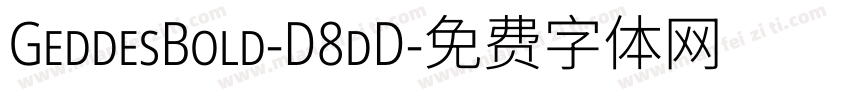 GeddesBold-D8dD字体转换