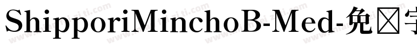ShipporiMinchoB-Med字体转换