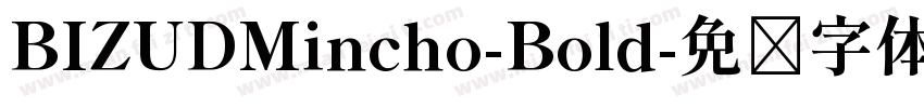 BIZUDMincho-Bold字体转换