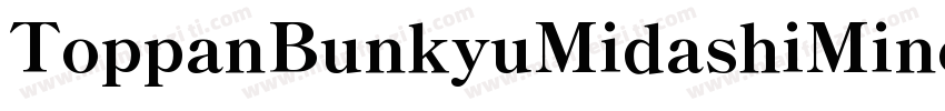 ToppanBunkyuMidashiMinchoStdN-Extra字体转换