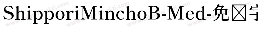 ShipporiMinchoB-Med字体转换