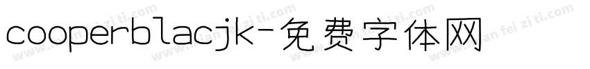 cooperblacjk字体转换