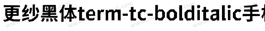 更纱黑体term-tc-bolditalic手机版字体转换